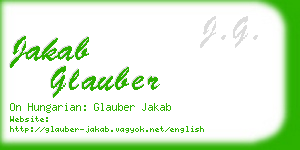 jakab glauber business card